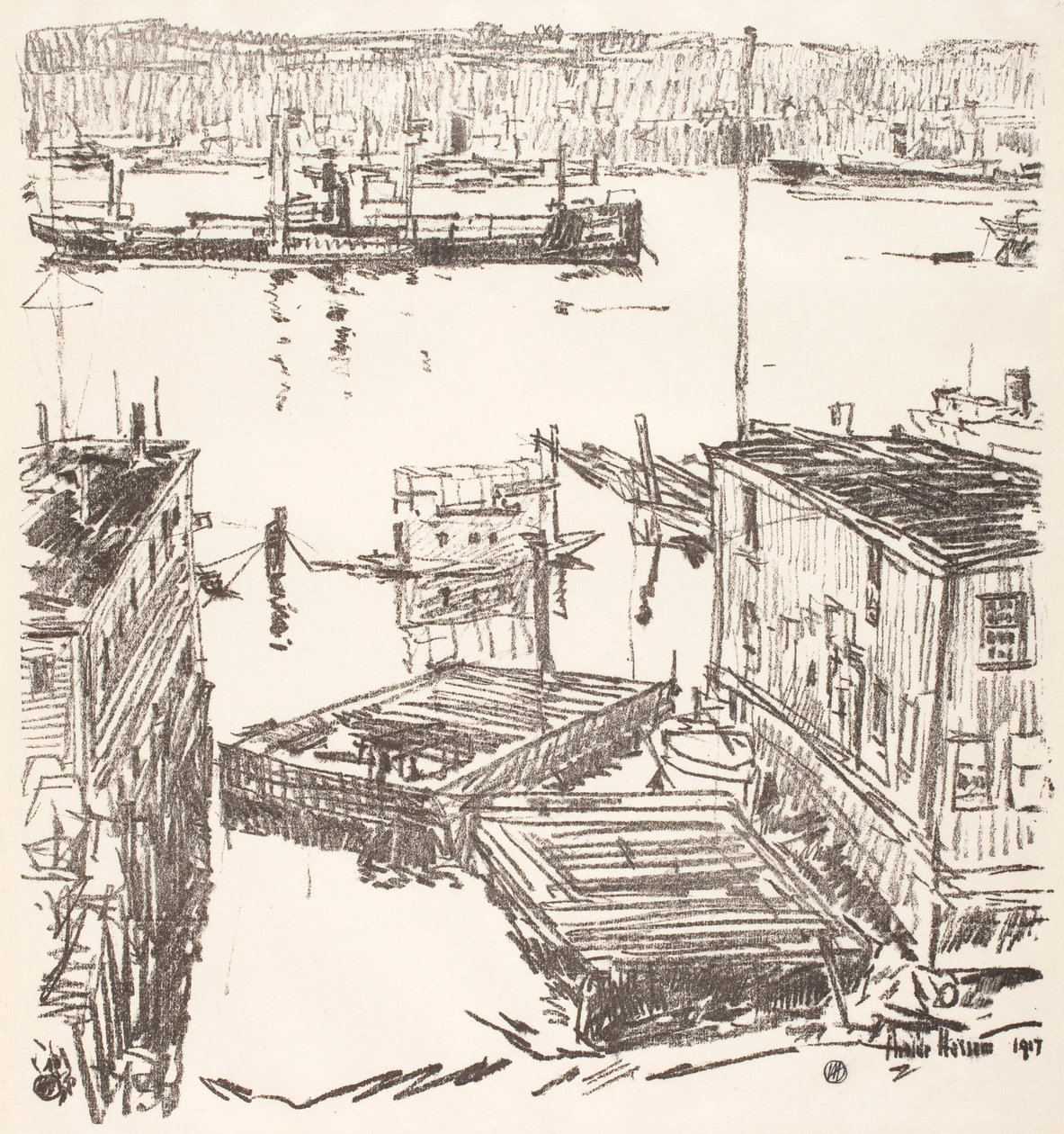 North River - Childe Hassam
