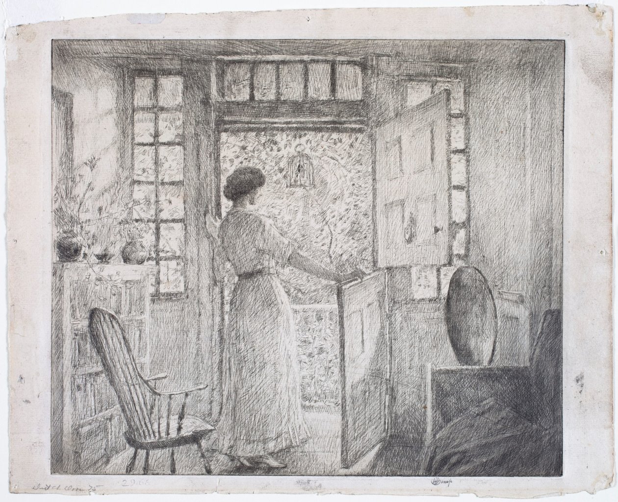 La porte hollandaise (recto), la danse grecque (verso) - Childe Hassam