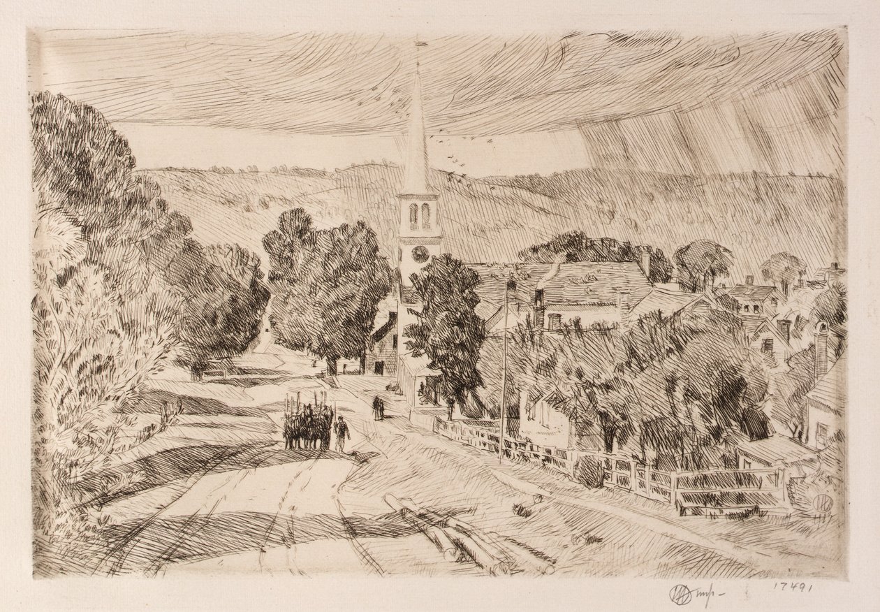 The Vermont Village (Peacham) - Childe Hassam