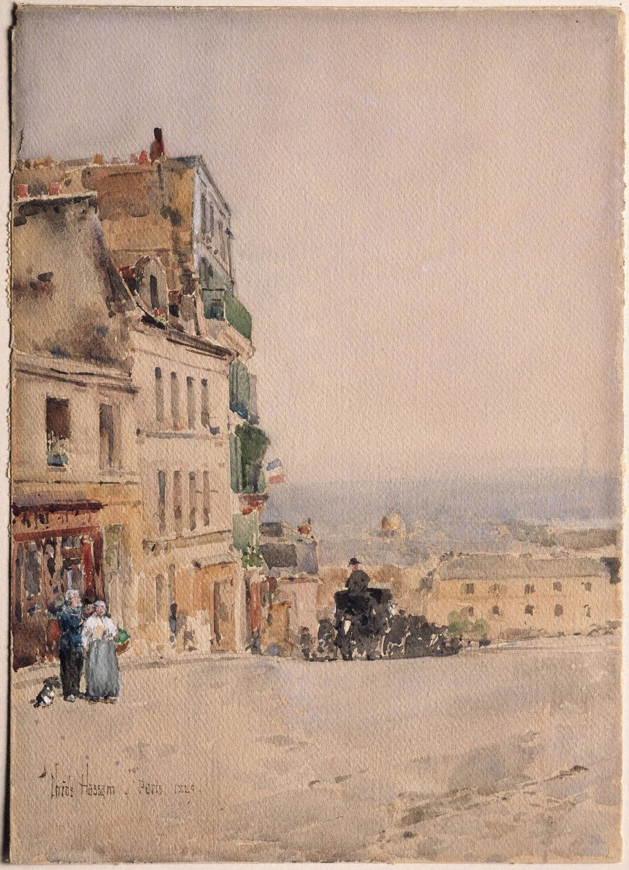 Vue à Montmartre, Paris - Childe Hassam