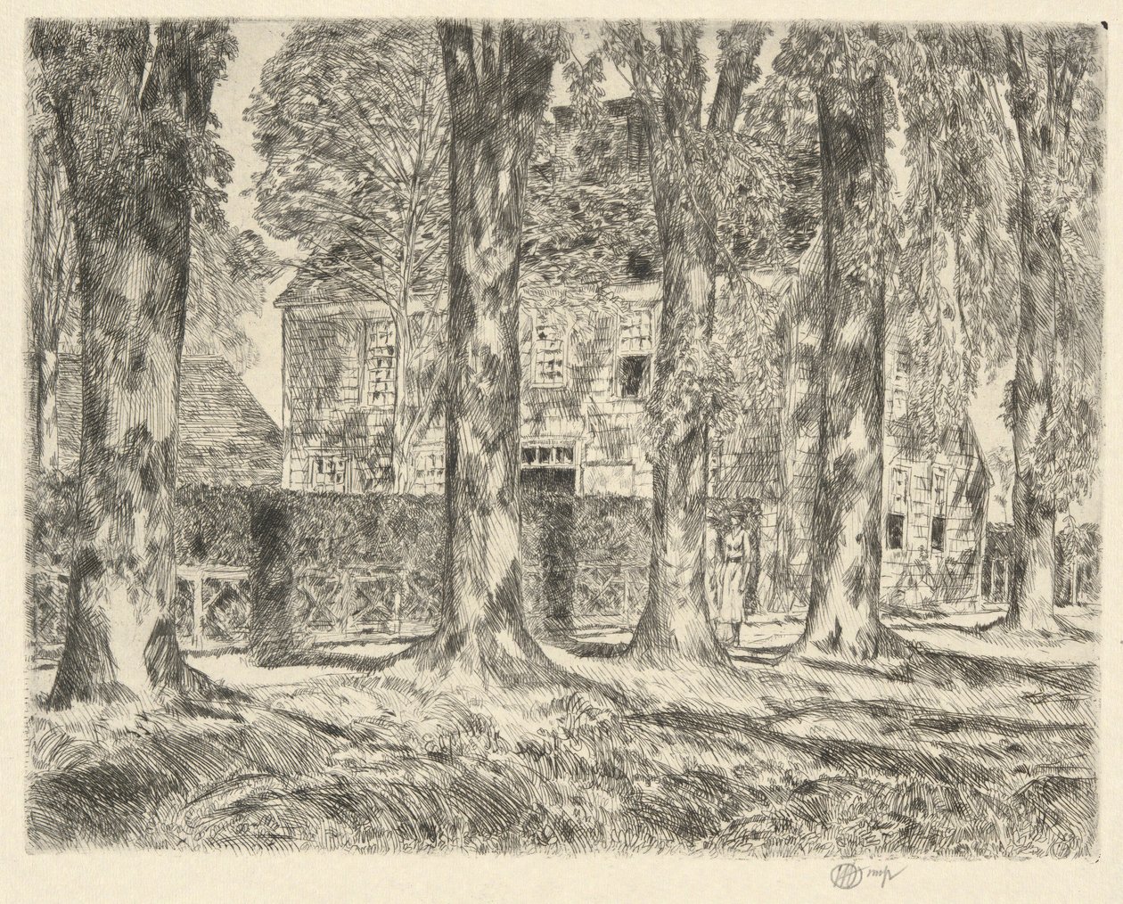 Ormes du village - Childe Hassam