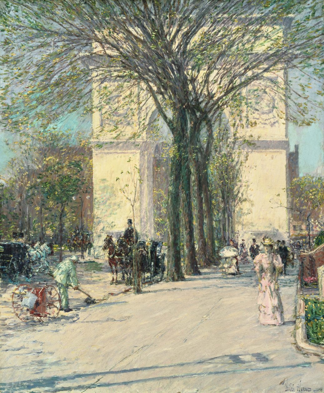 Washington Arch, printemps - Childe Hassam