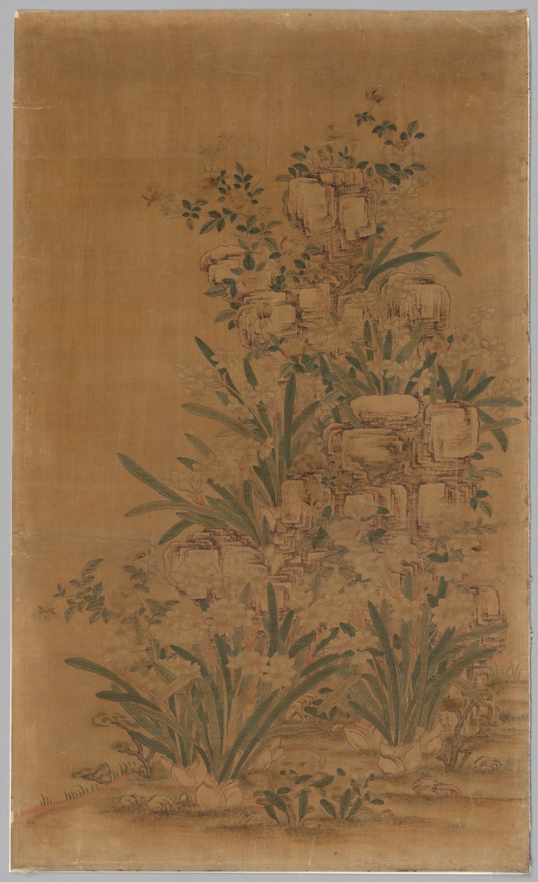 Panneau Kesi : Rochers et narcisses - China, Qing dynasty