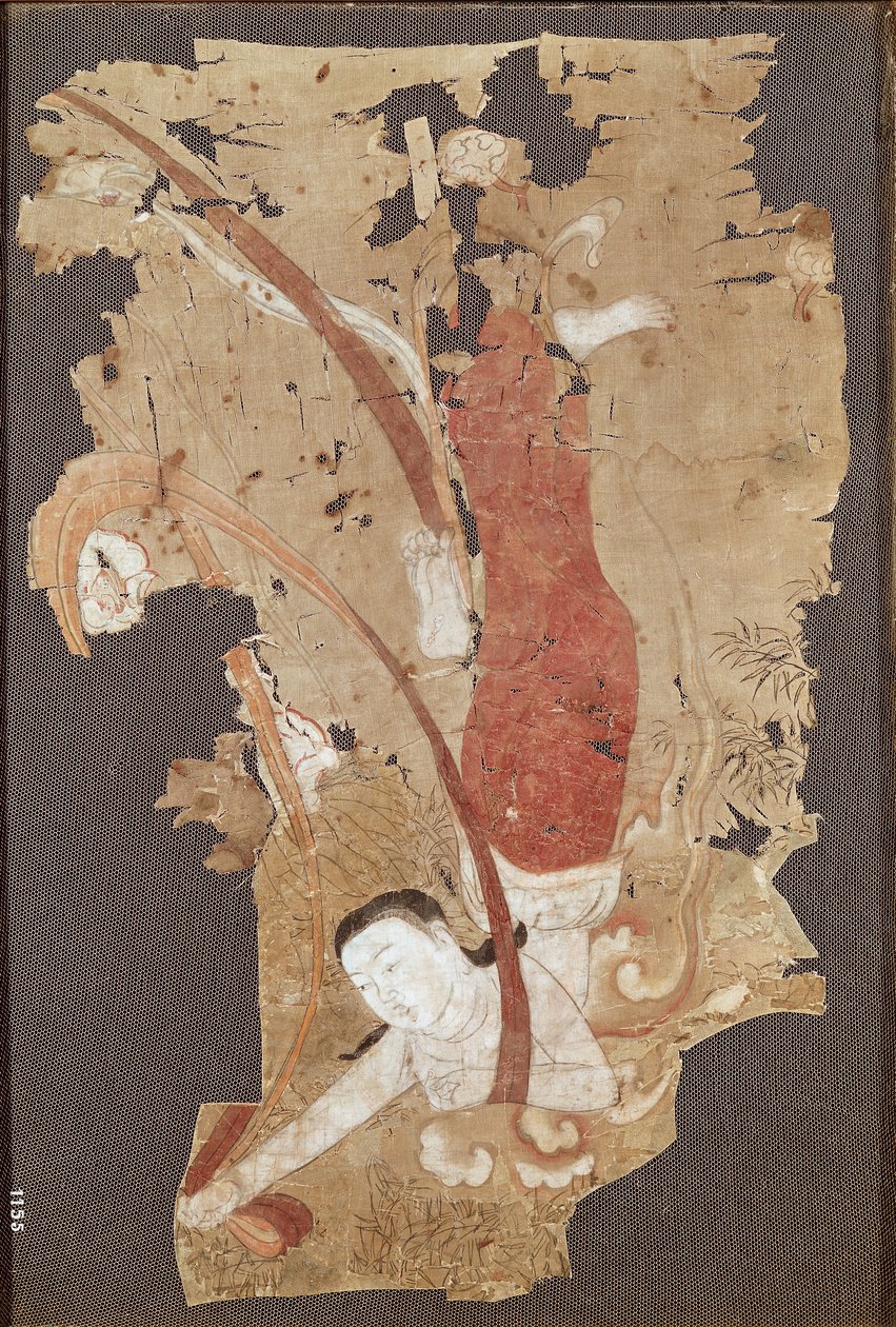 Génie volant ou Apsara, de Dunhuang, province de Gansu, 9e-10e siècle - Chinese School