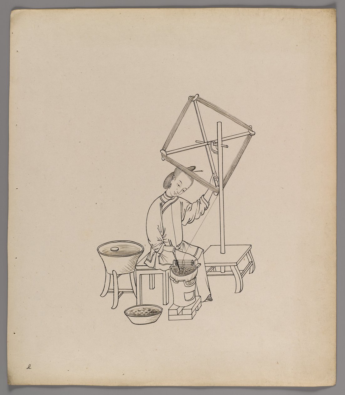 Album de feuilles séparées : Culture et production de la soie - Chinese School