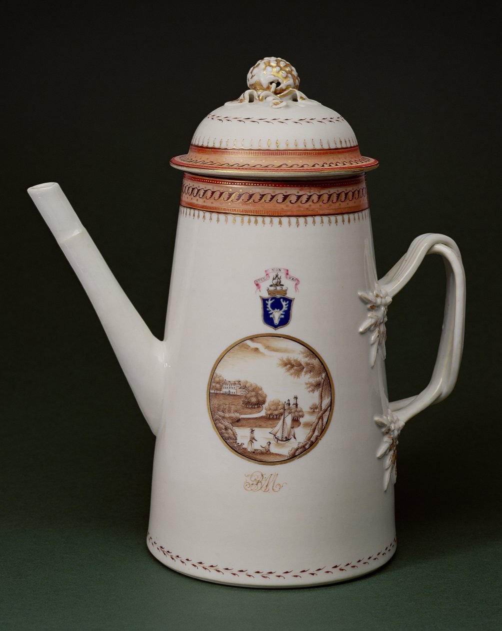 Cafetière armoriée, avec les armes de Machenzie, vers 1790 - Chinese School