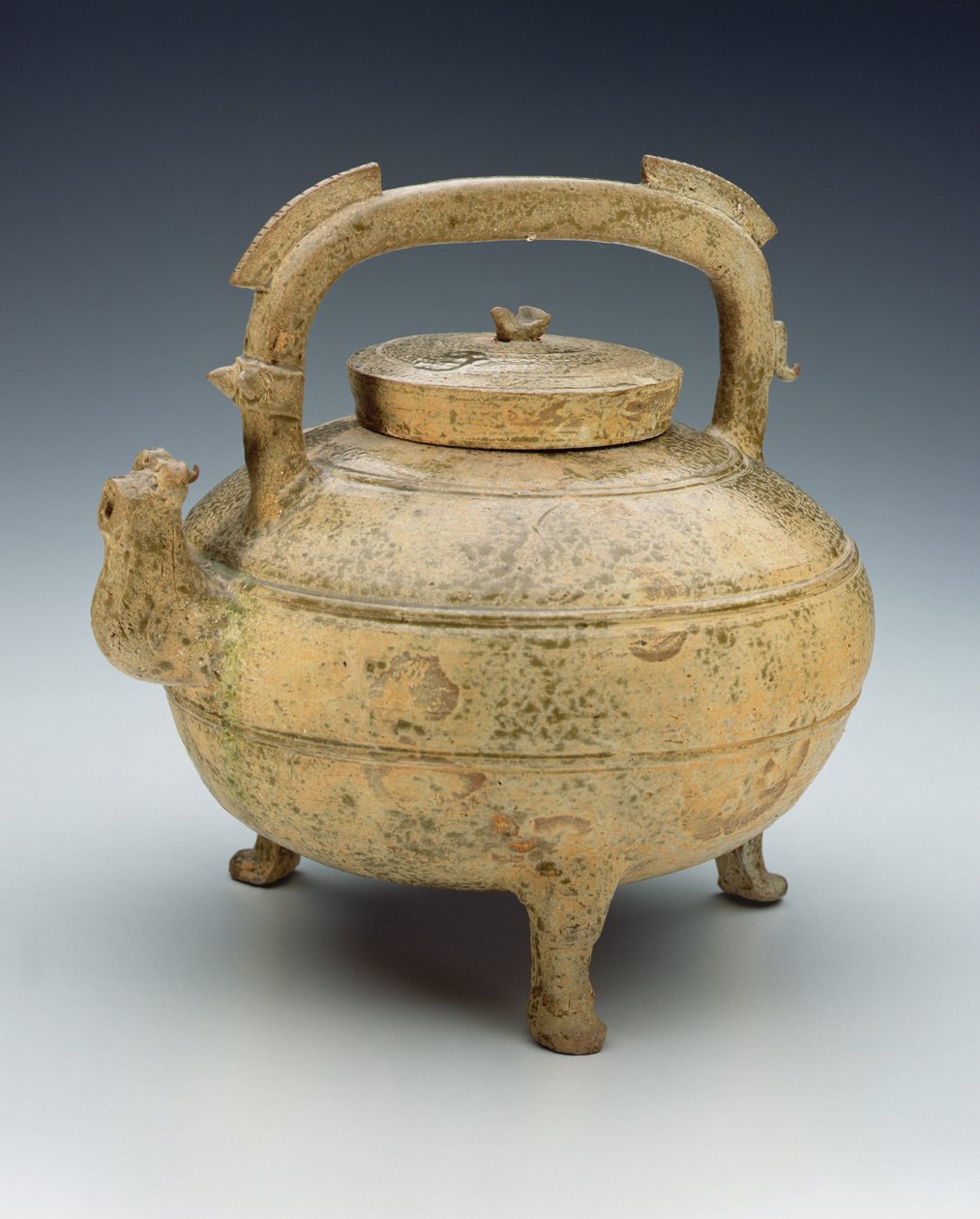 Bouilloire en poterie émaillée, période des Royaumes combattants - Chinese School