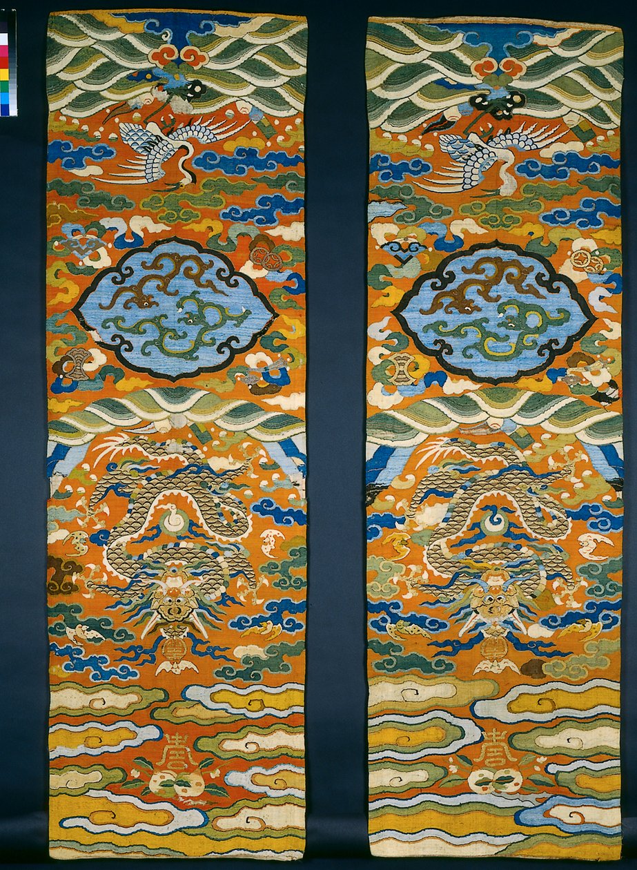 Panneaux de chaise en tapisserie Kesi (k’o-ssu) - Chinese School