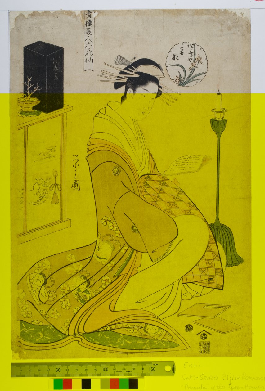 Beautés des Serres Vertes comme les Six Poètes (Seiro bijin rokkasen) - Chobunsai Eishi