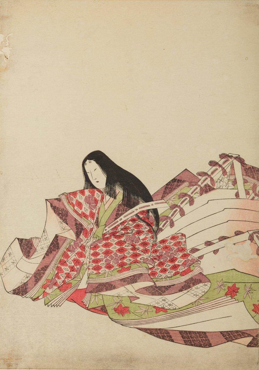 Une dame de cour assise, vêtue d