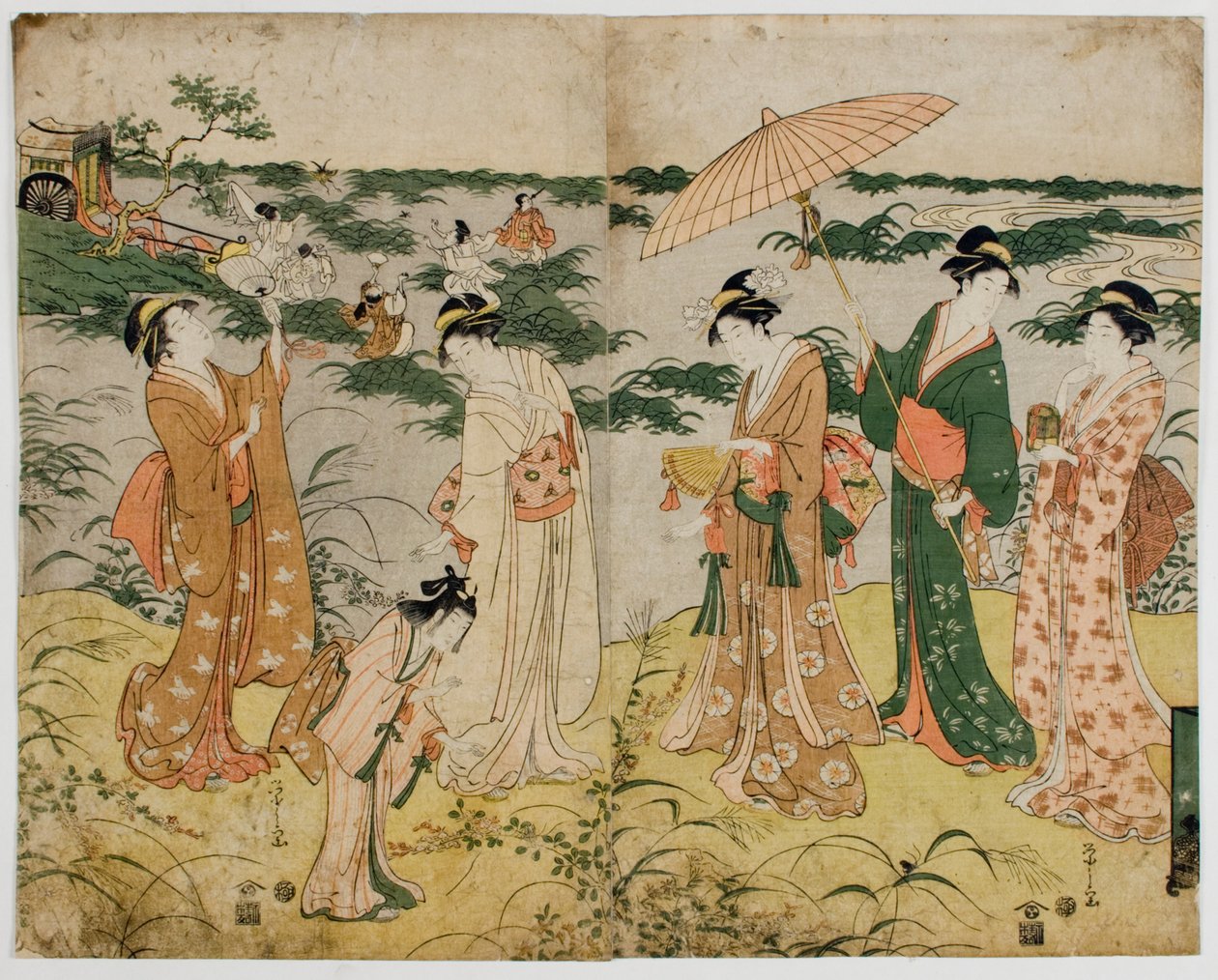 Chasse aux lucioles - Chobunsai Eishi