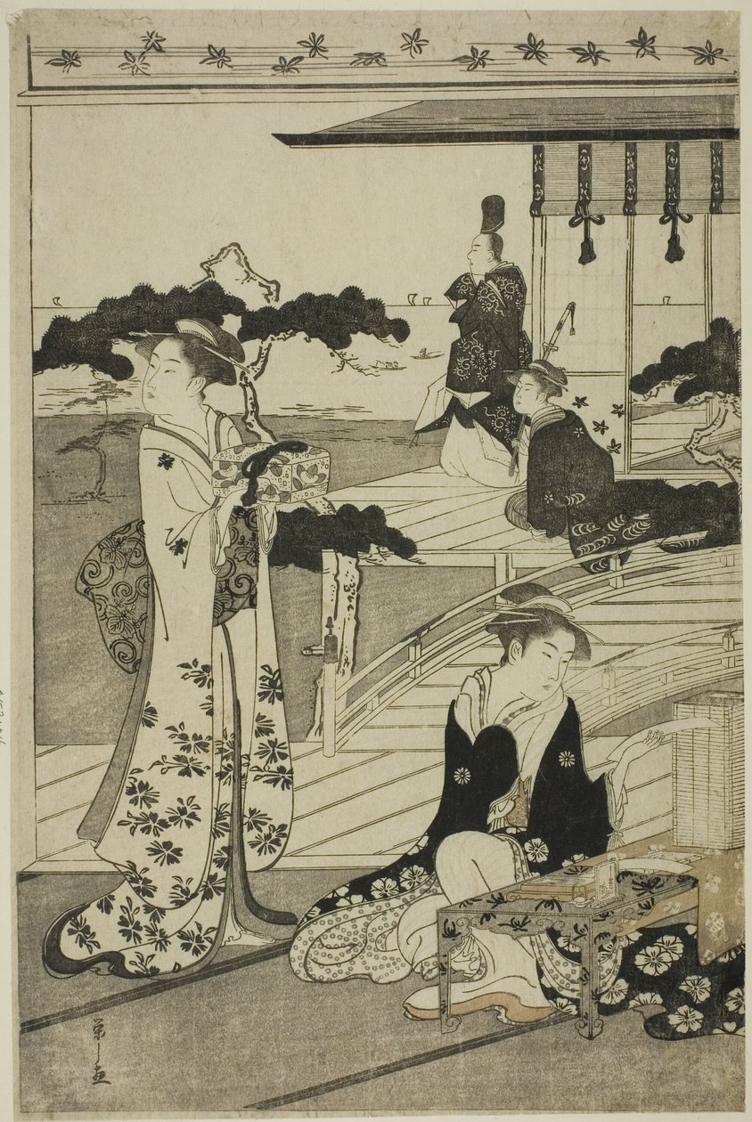 Suma, de la série "Une Parodie à la Mode du Conte de Genji (Furyu yatsushi Genji)" - Chobunsai Eishi
