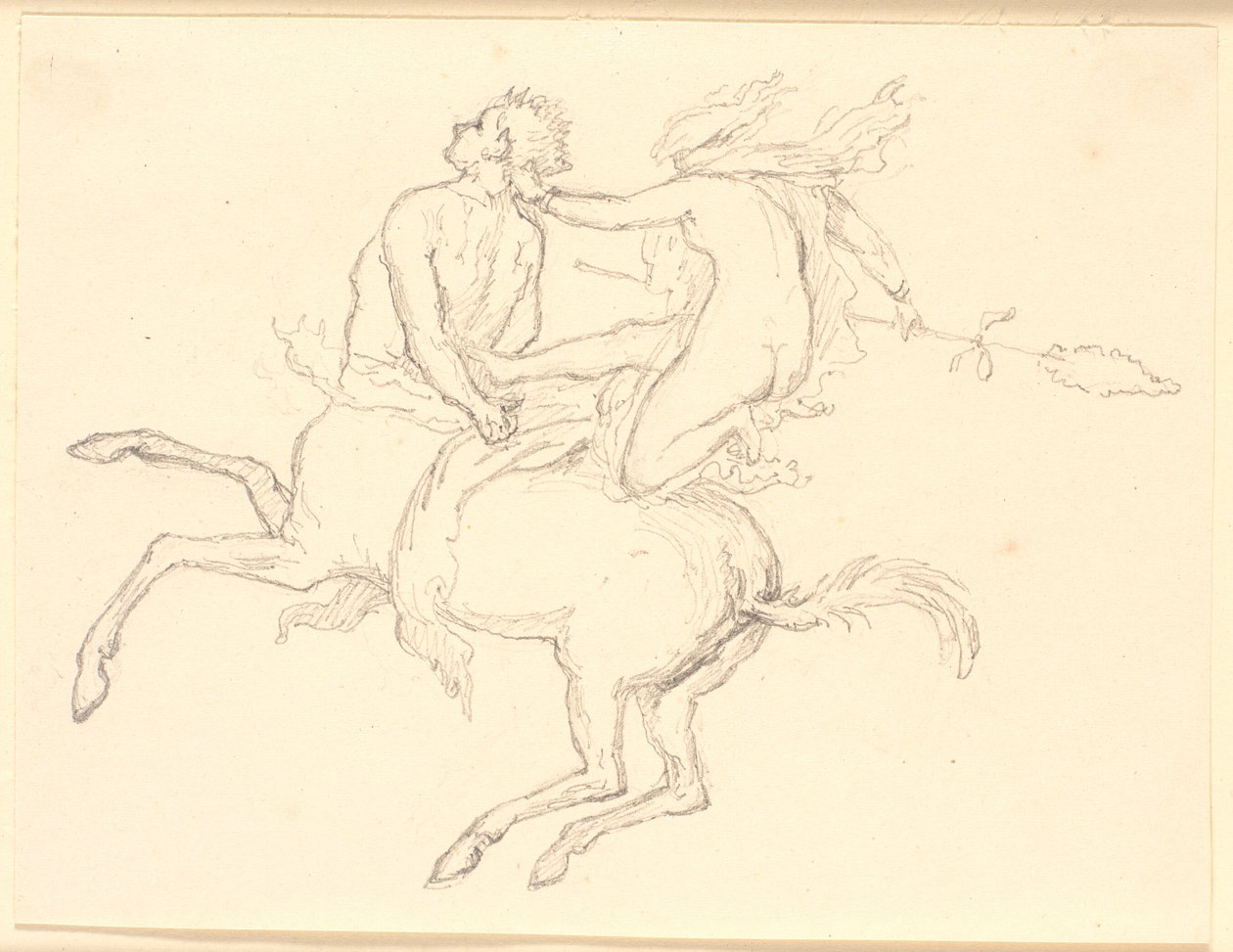 Bacchante assise sur le dos d