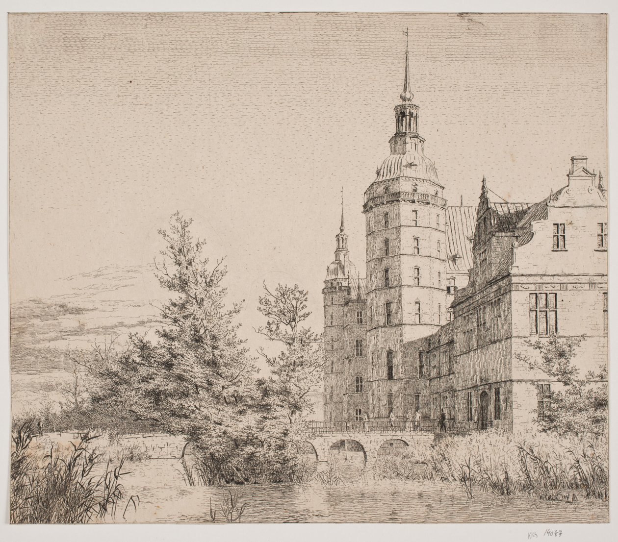 Château de Frederiksborg. Partie près du Pont de la Monnaie - Christen Købke
