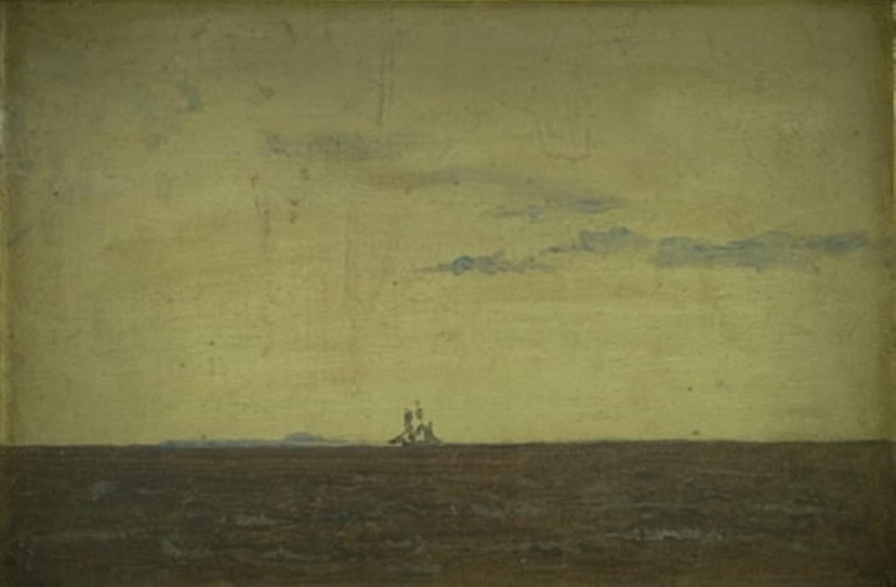 Paysage marin. Ciel au coucher du soleil - Christen Købke