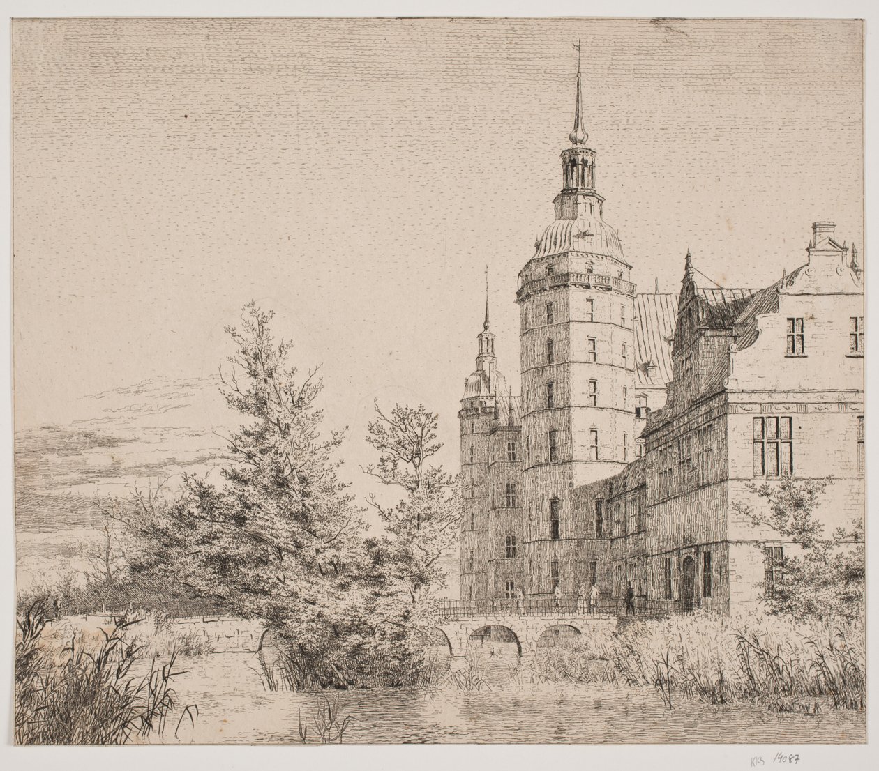 Château de Frederiksborg. Partie près du Pont de la Monnaie - Christen Købke