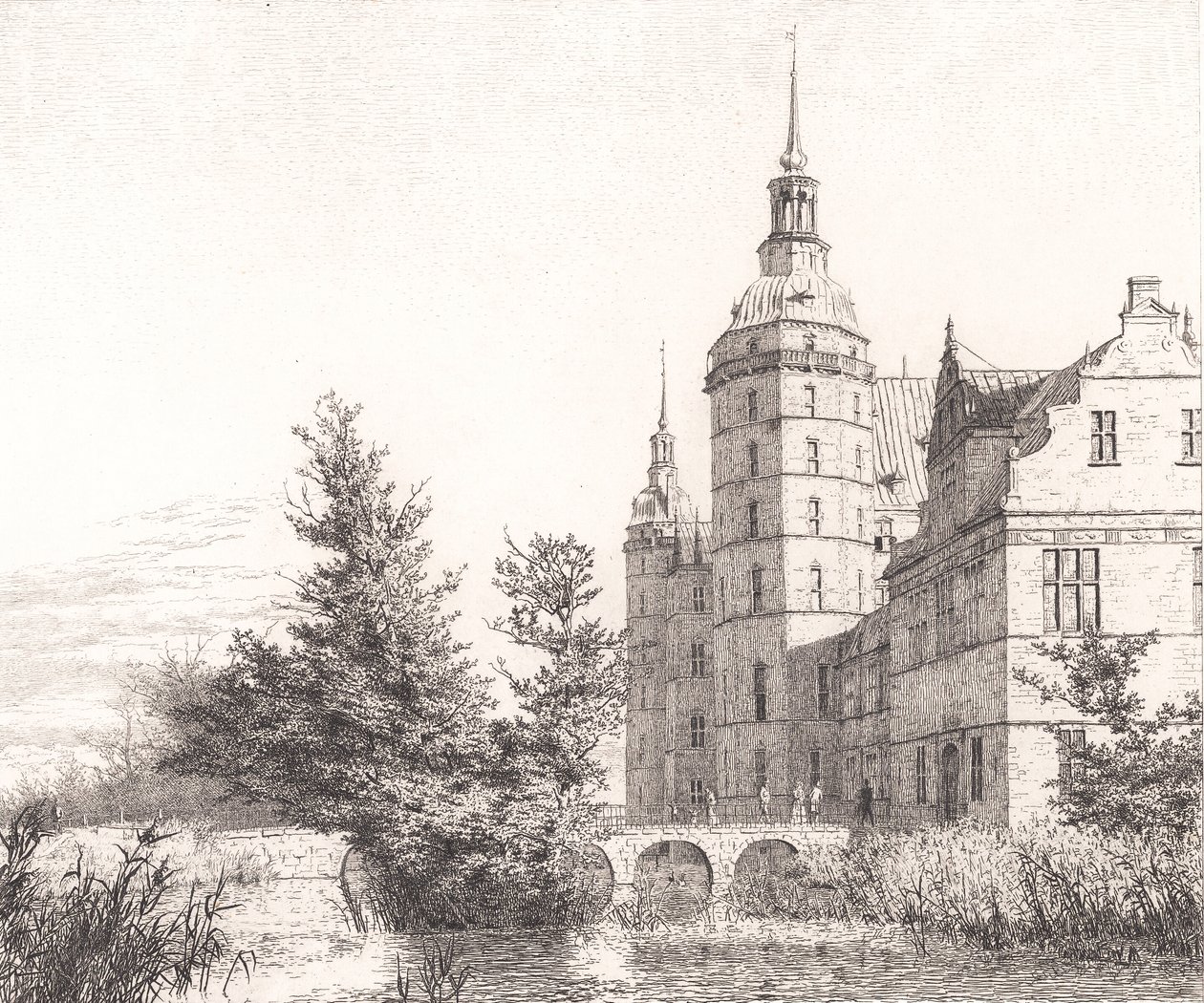 Château de Frederiksborg. Vue près du pont de la Monnaie - Christen Købke