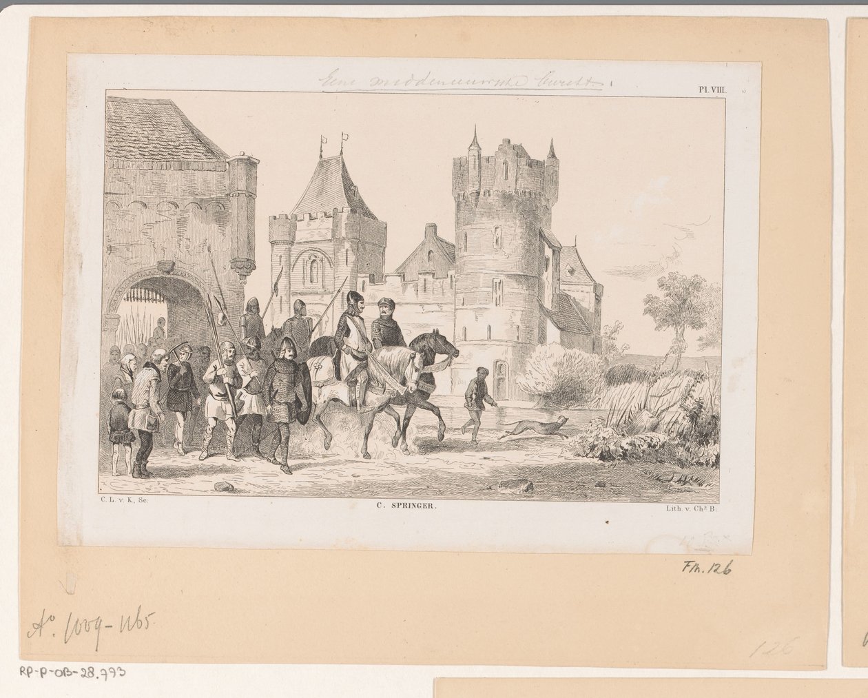 Un château médiéval, 11e siècle - Christiaan Lodewijk van Kesteren