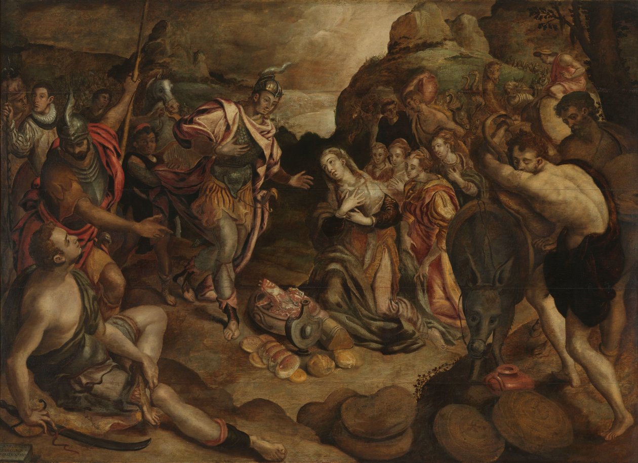 La rencontre de David et Abigail - Christiaen Jansz. van Bieselingen
