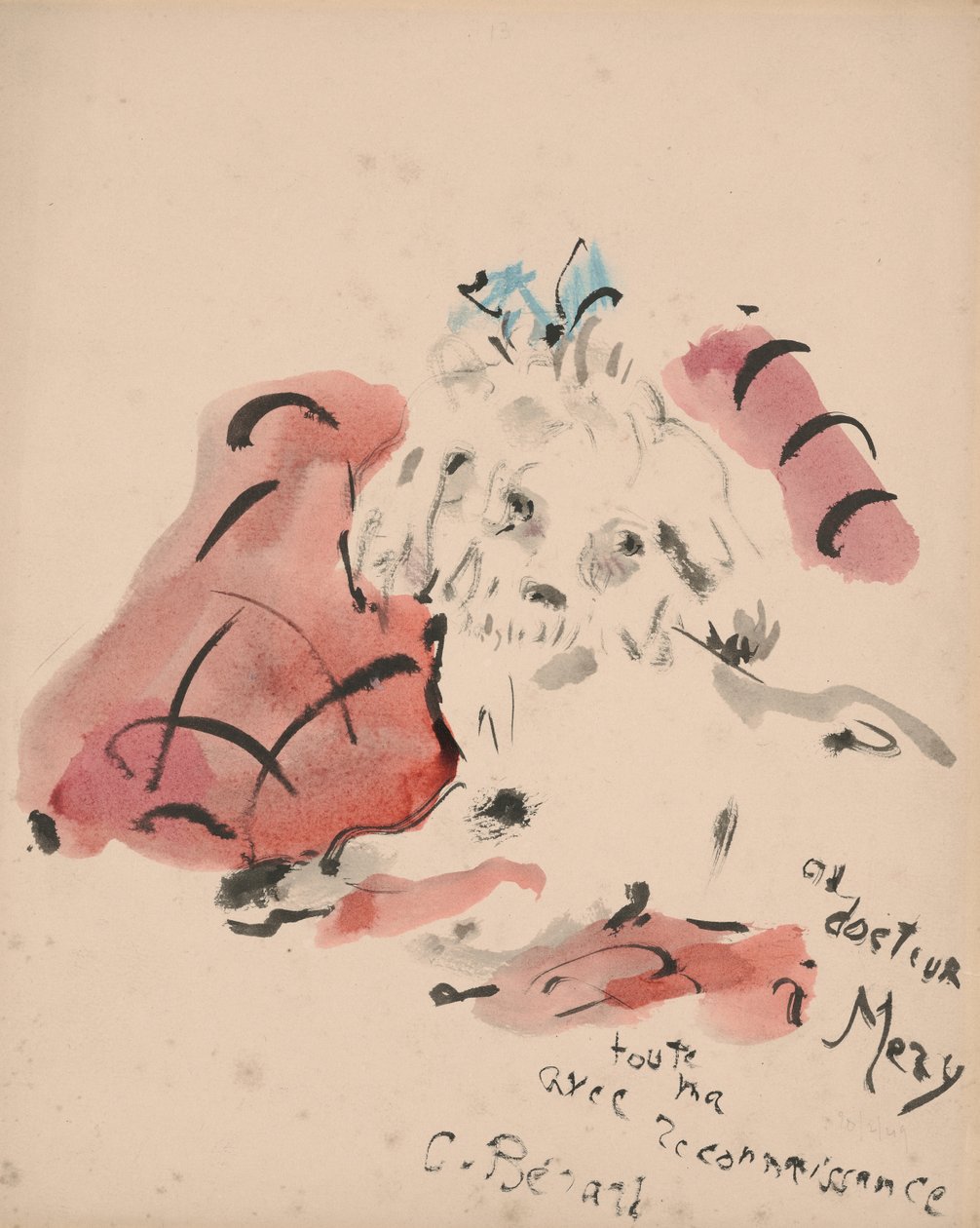 Petit chien (recto) (pastel à l