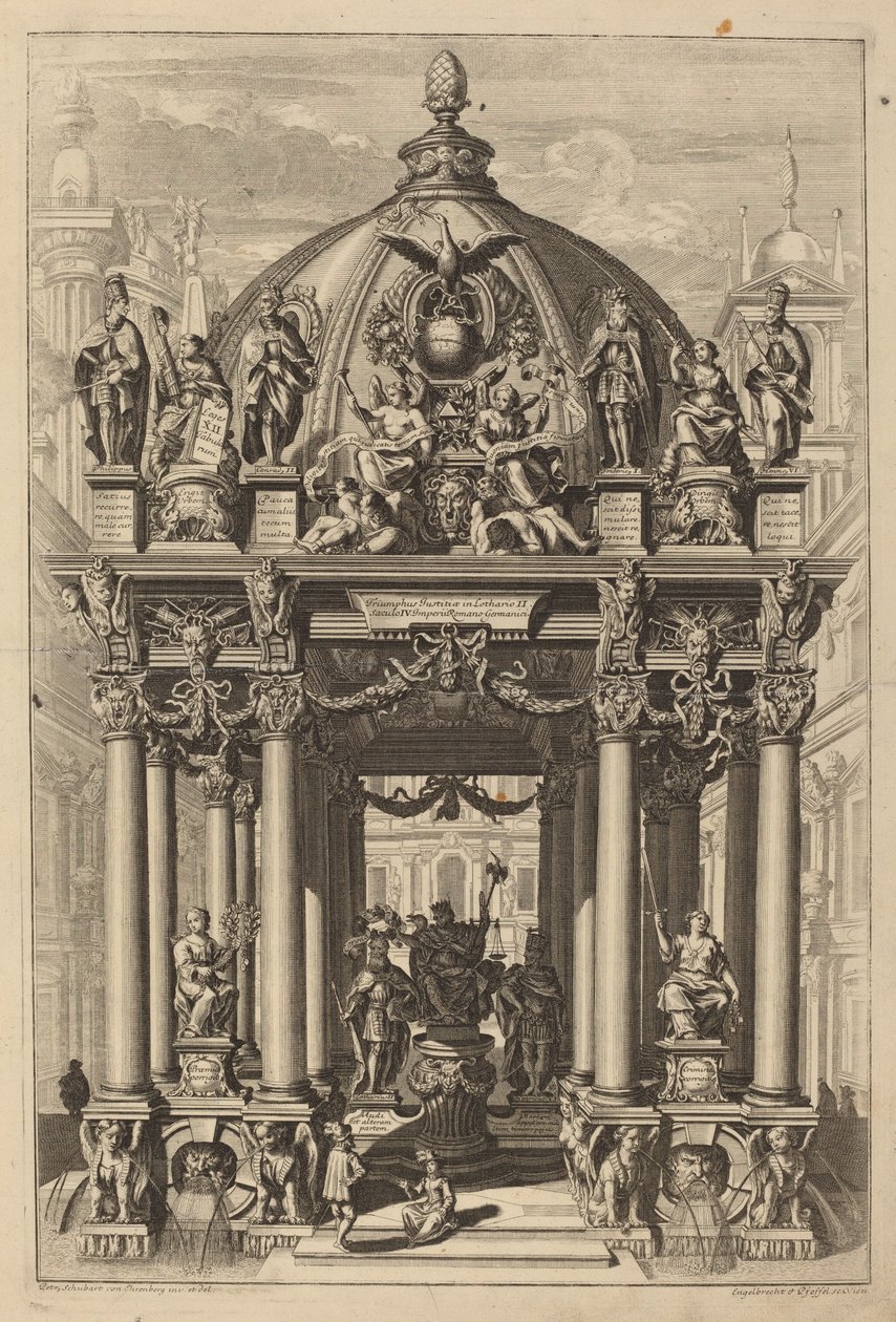 Arc de triomphe pour Lothaire II - Christian Engelbrecht and Johann Andreas Pfeffel, after Peter Schubert von Ehrenberg