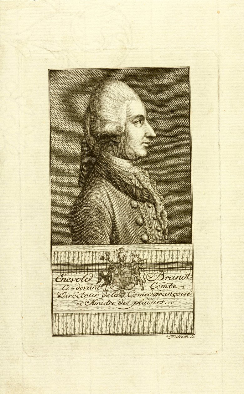 Portrait du comte Enevold Brandt 1738-1772, 1773 - Christian Friedrich Fritzsch