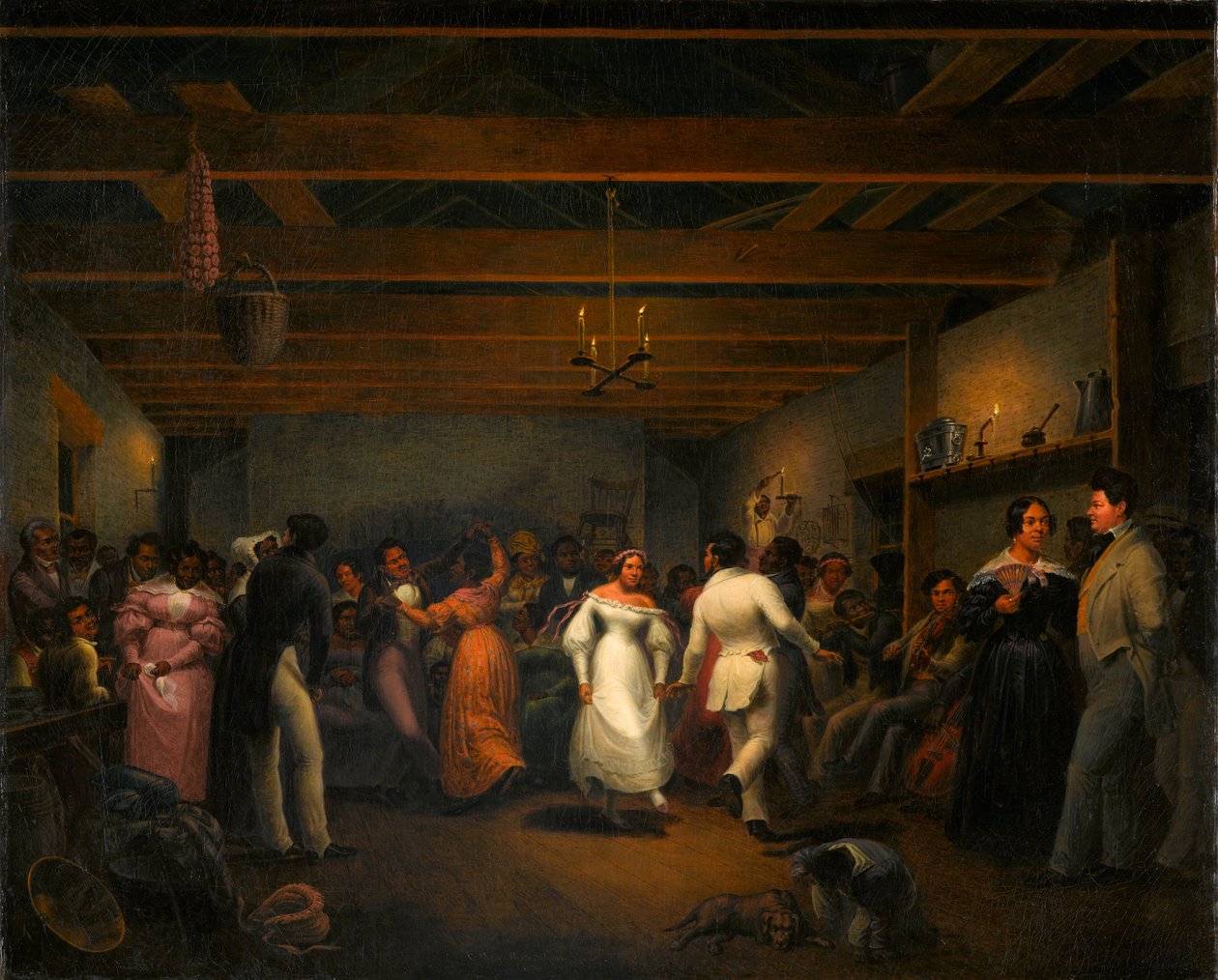 Bal de cuisine à White Sulphur Springs, Virginie, 1838 - Christian Friedrich Mayr