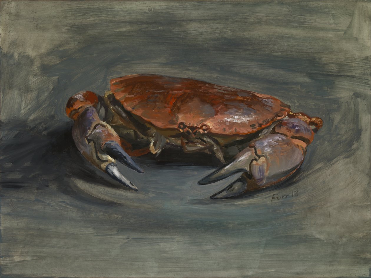 Crabe, 2018 (huile sur panneau de bois gessoïsé) - Christian Furr