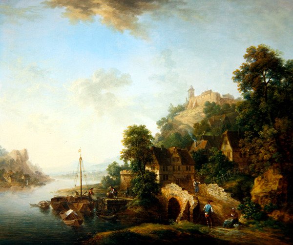 Vue du village de Braubach - Christian Georg I Schutz