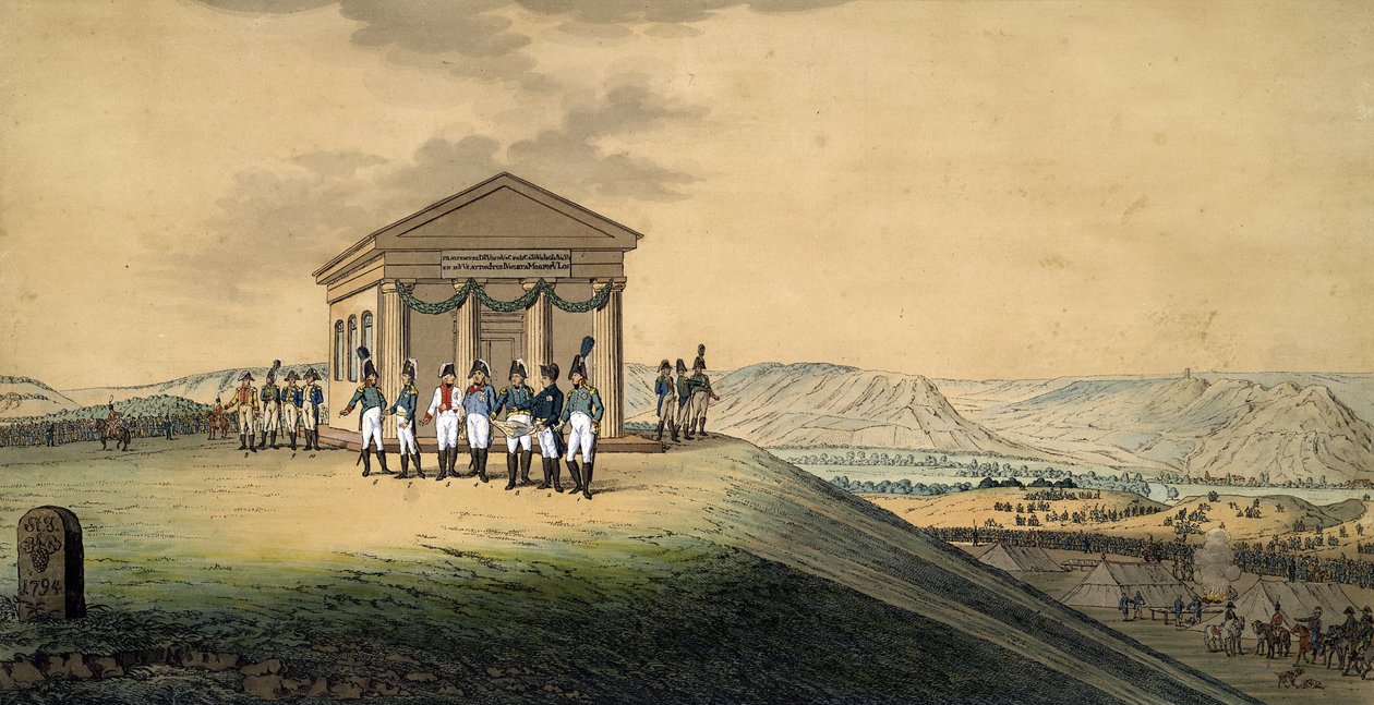 La visite de Napoléon et Alexandre Ier sur le champ de bataille d