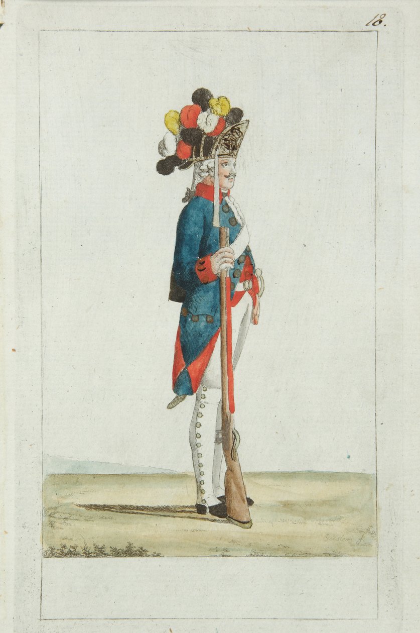 Grenadier du régiment Preobrazhensky - Christian Gottfried Heinrich Geissler