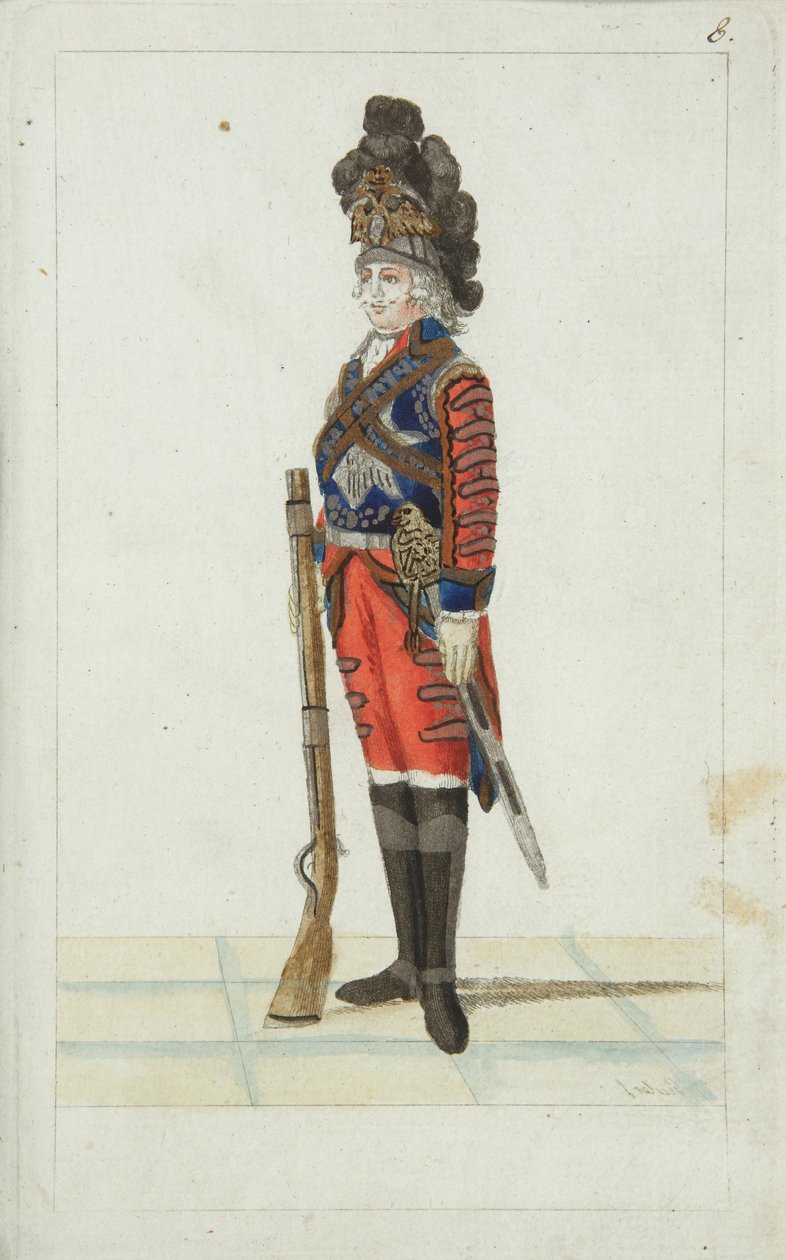 Officier du Régiment de Cavalerie des Gardes de la Vie, 1793 - Christian Gottfried Heinrich Geissler