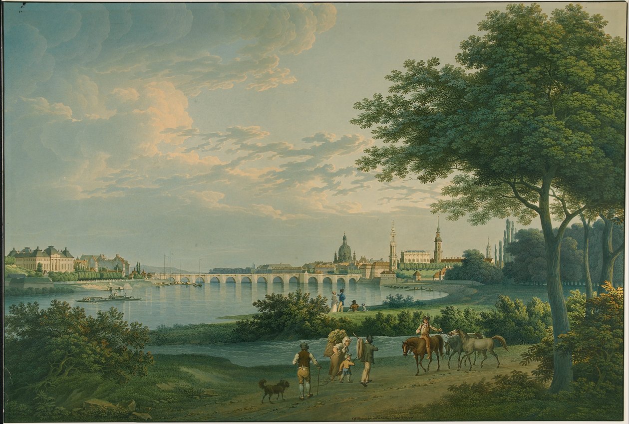 Vue de Dresde - Christian Gottlob Hammer