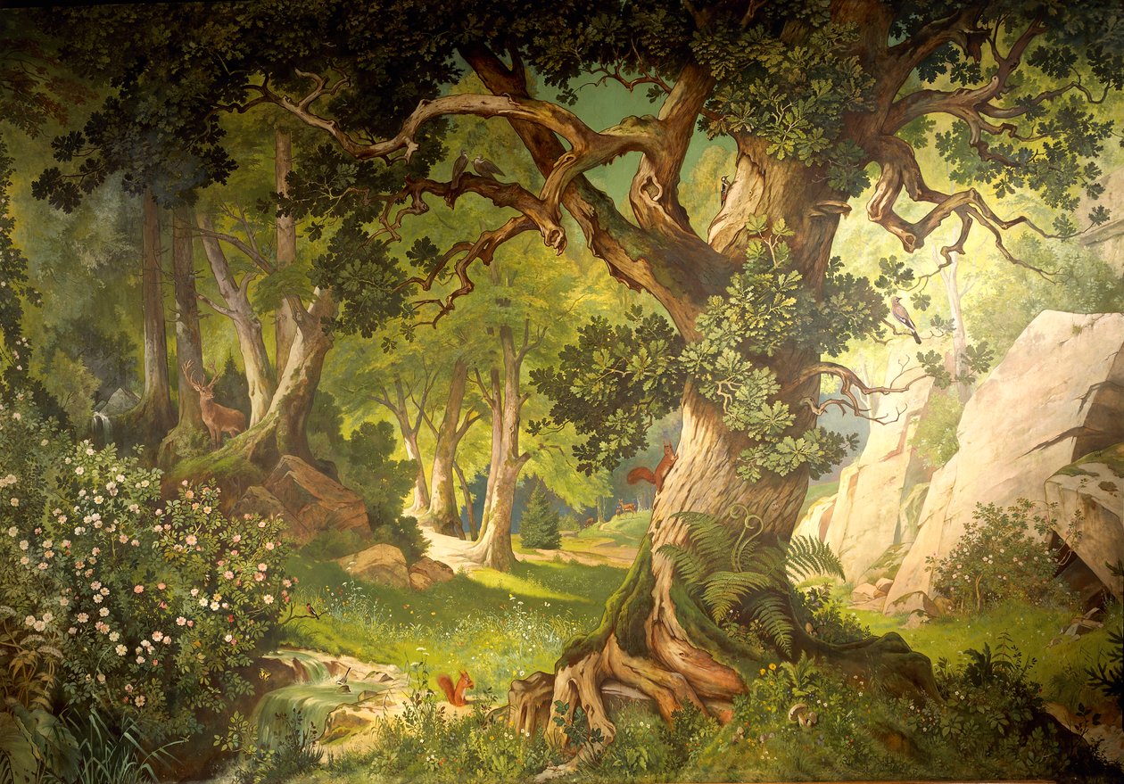 Le jardin du magicien Klingsor, du cycle Parzival, Grande Salle de Musique, c.1883-84 - Christian Jank