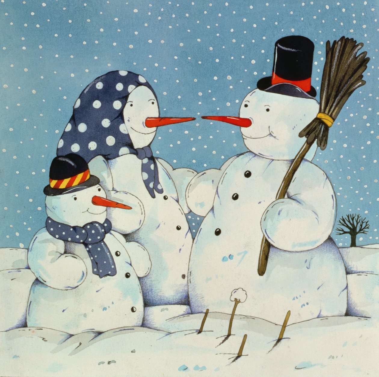 La famille de bonhommes de neige - Christian Kaempf