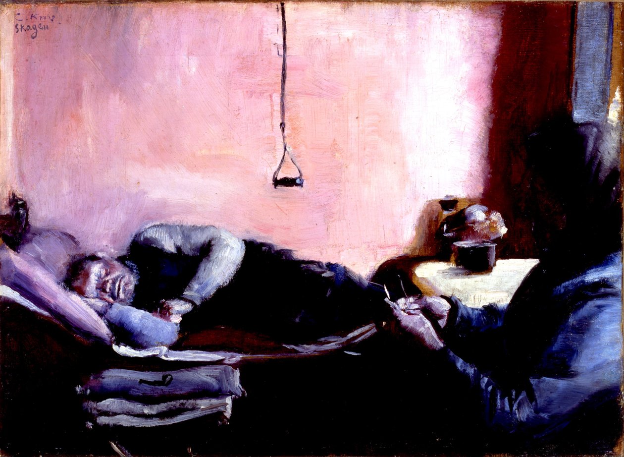 La sieste de Niels Gaihede - Christian Krohg