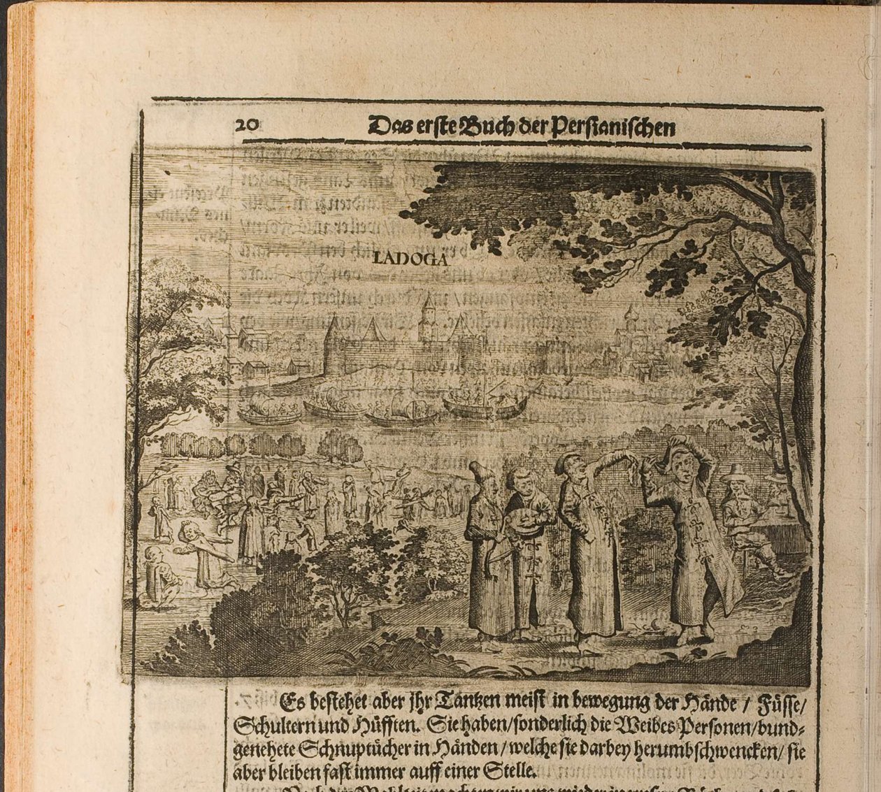 La forteresse de Staraya Ladoga Illustration de Voyages au Grand-Duc de Moscovie et au Roi - Christian Lorenzen Rothgiesser