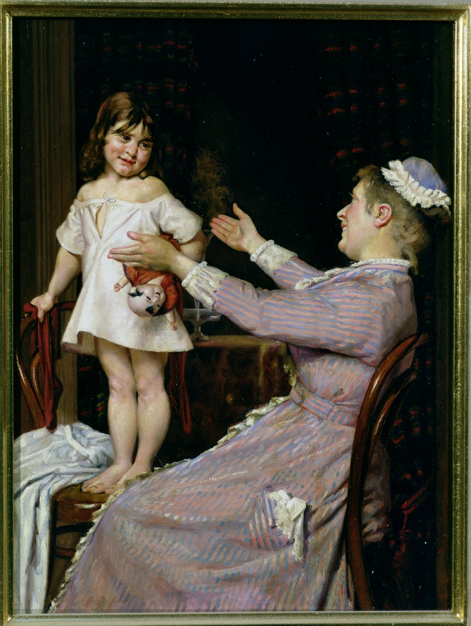 Petite fille avec une poupée et sa nourrice, 1896 - Christian Pram Henningsen