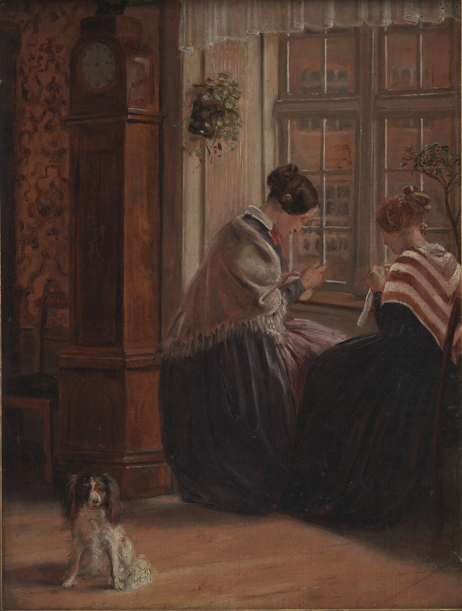 Deux dames assises à une fenêtre cousant - Christian Rudolph Vogelsang
