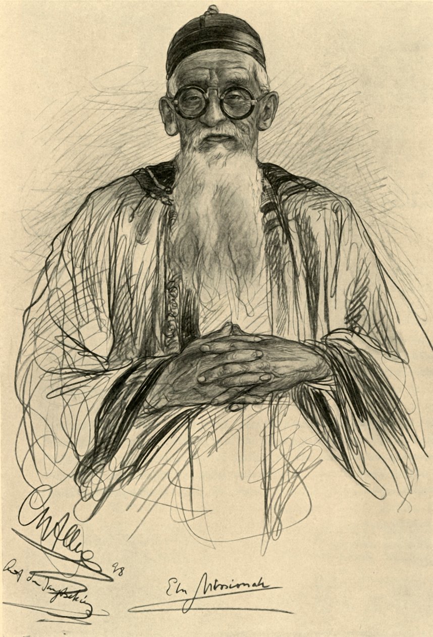 Homme chinois portant des lunettes, 1898 - Christian Wilhelm Allers