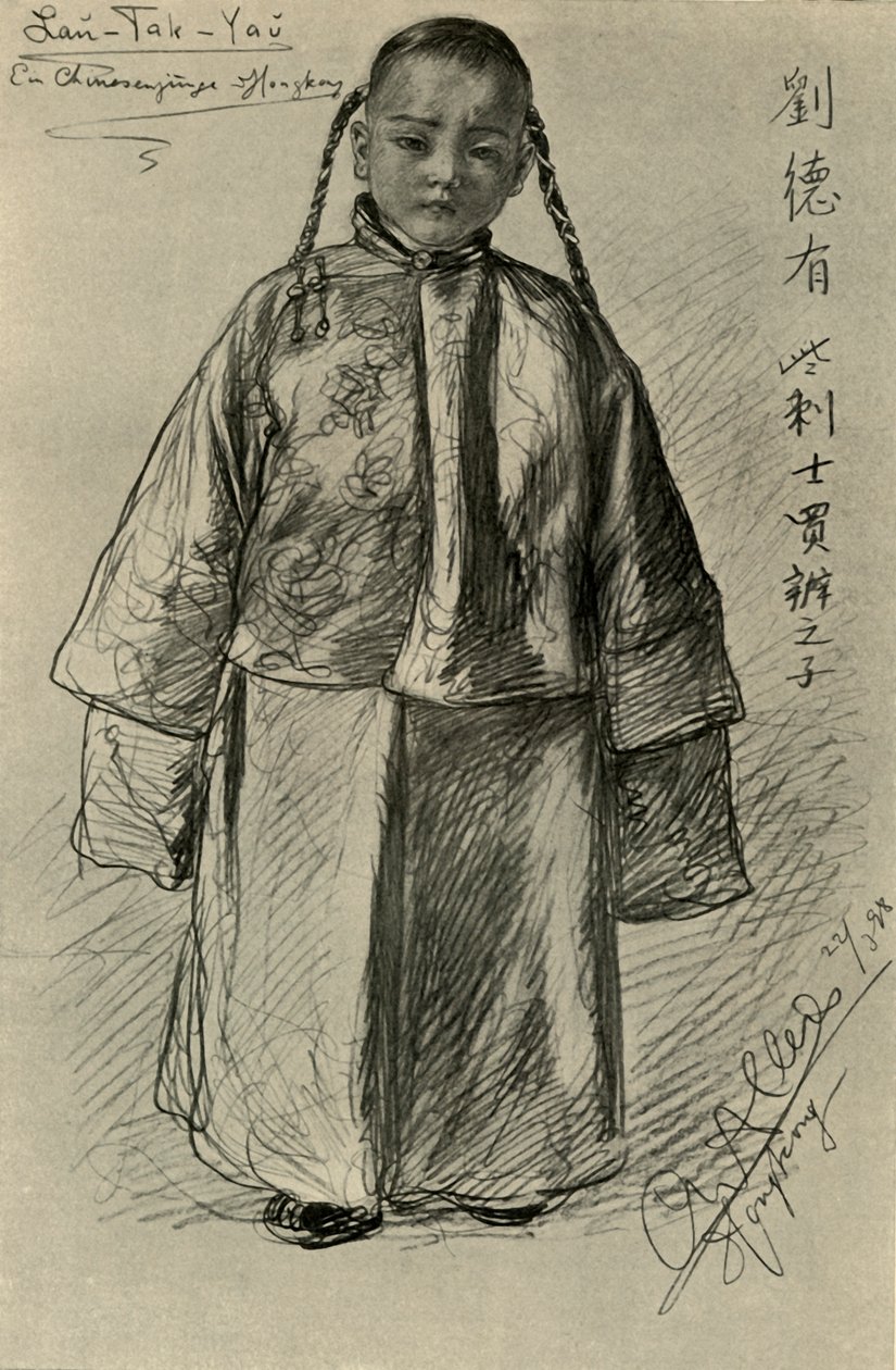 Lan-Tak-Yau - Garçon chinois, Hong Kong, 1898 - Christian Wilhelm Allers