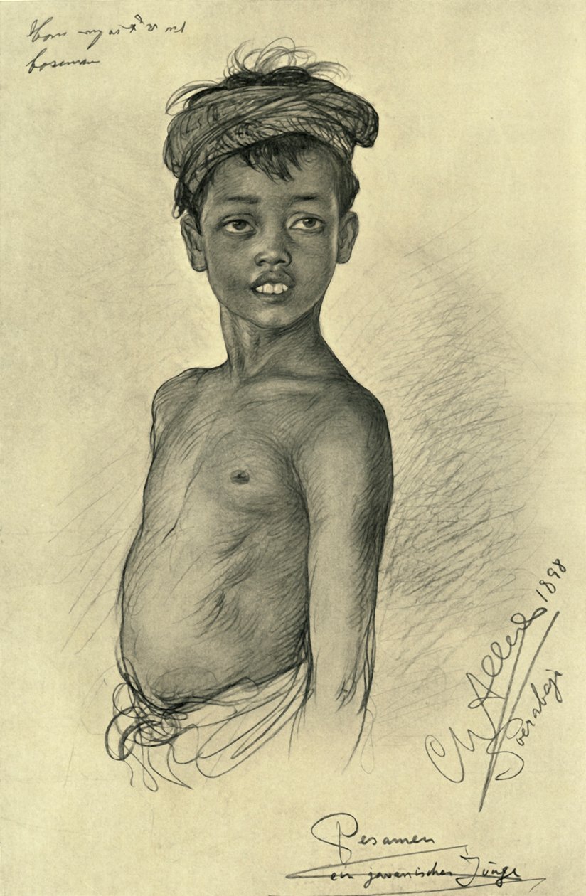 Pesamen - un garçon javanais de Surabaya, Java, 1898 - Christian Wilhelm Allers