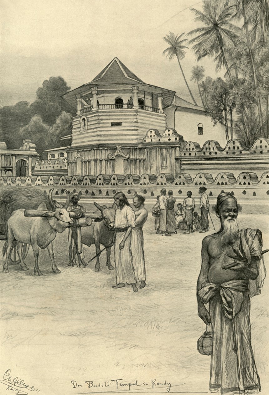 Le Temple de la Dent, Kandy, Ceylan - Christian Wilhelm Allers