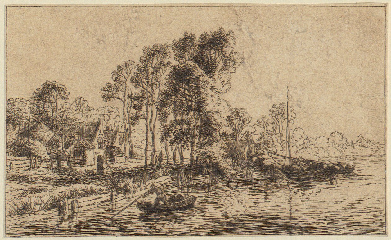 Maisons bâties contre des ruines - Christian Wilhelm Ernst Dietrich