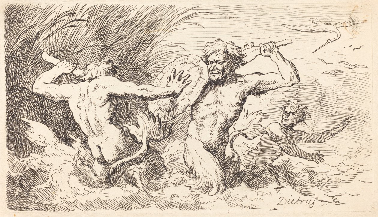 Les Tritons combattants - Christian Wilhelm Ernst Dietrich