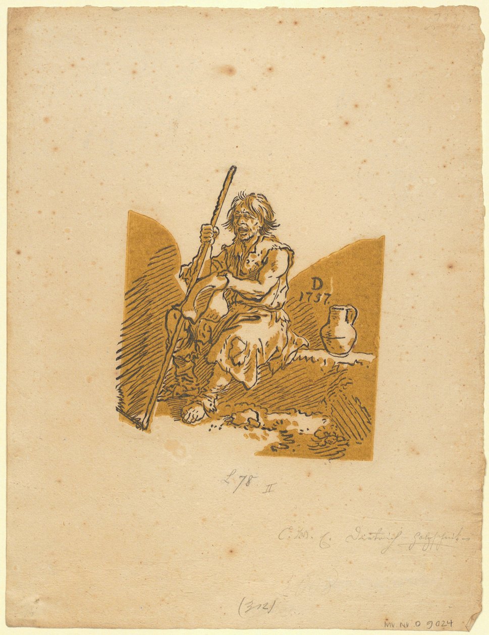Blinder Bettler - Christian Wilhelm Ernst Dietrich