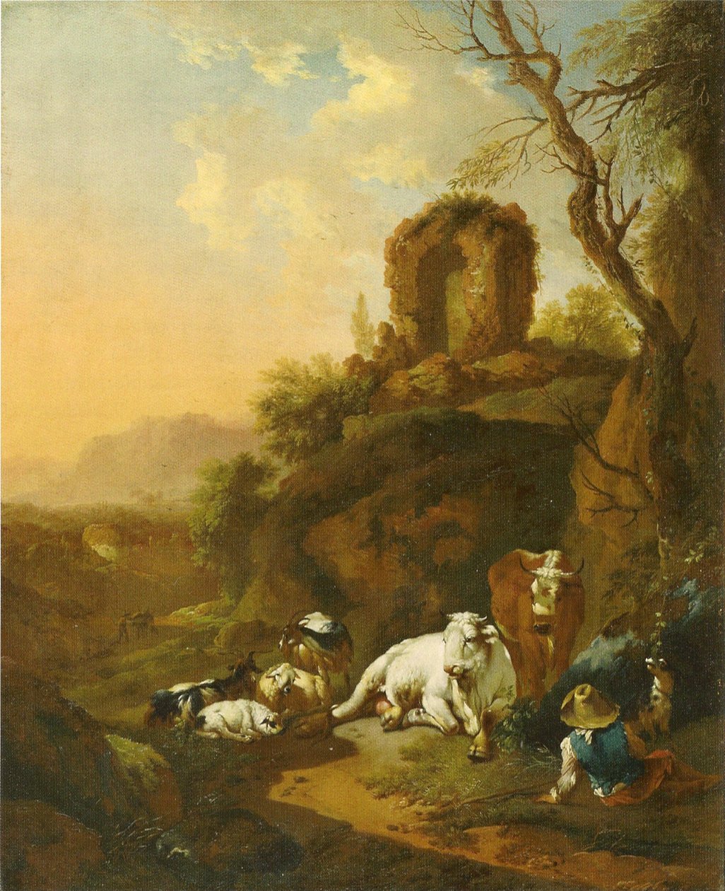 Paysage bucolique avec une ruine - Christian Wilhelm Ernst Dietrich