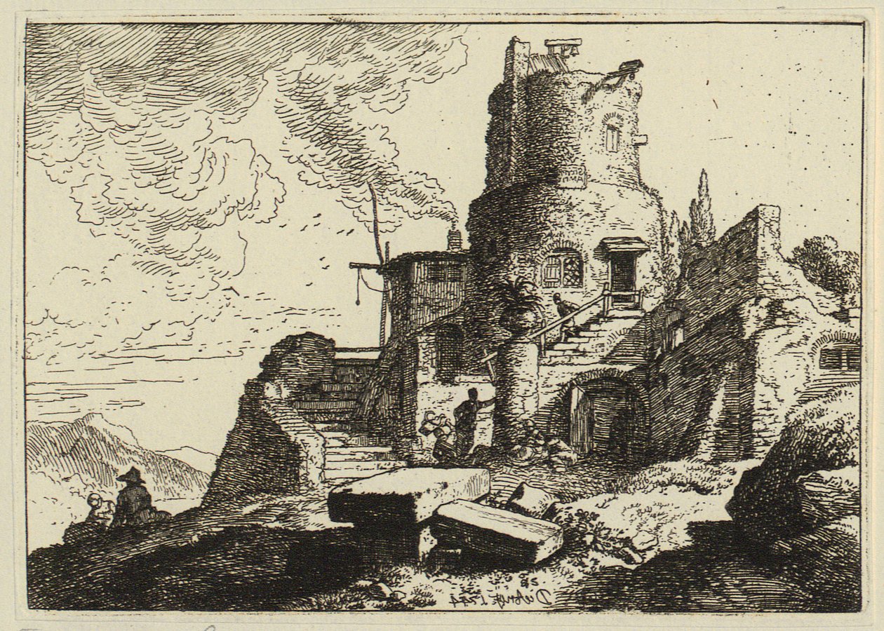 Un ermitage parmi les rochers - Christian Wilhelm Ernst Dietrich