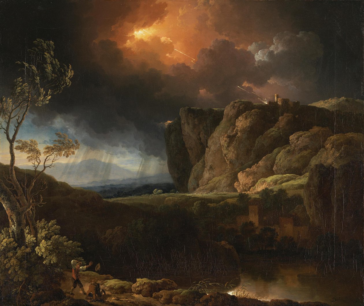 Paysage idéal avec orage - Christian Wilhelm Ernst Dietrich