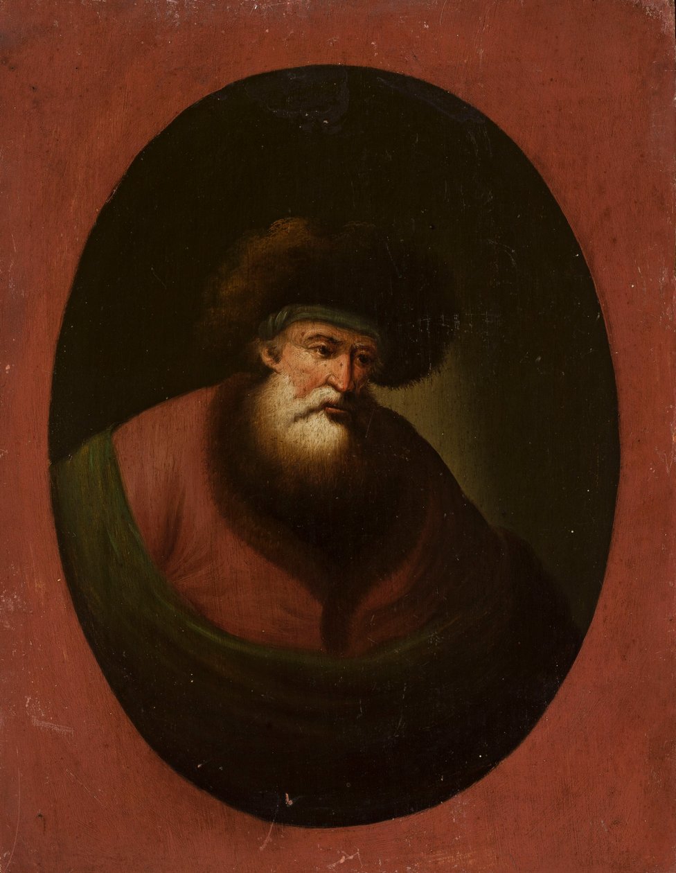 Vieil homme avec un tissu vert - Christian Wilhelm Ernst Dietrich